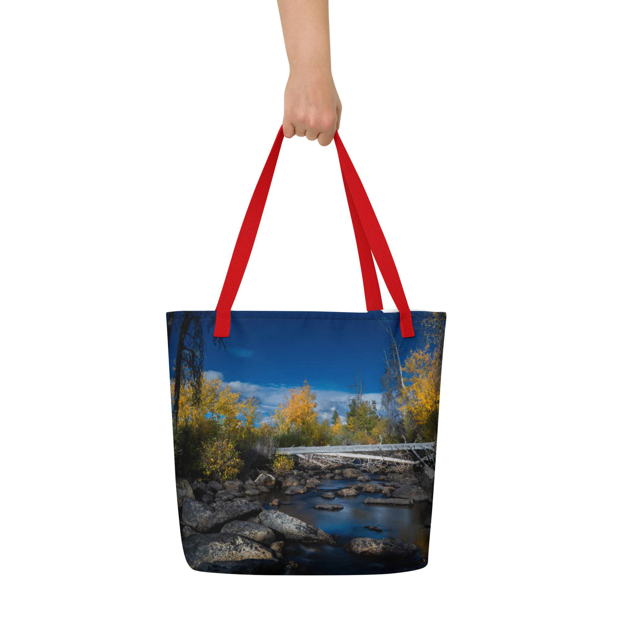 Aspens in the Fall All-Over Print Large Tote Bag