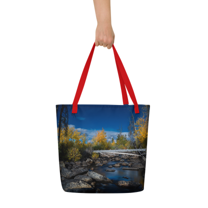 Aspens in the Fall All-Over Print Large Tote Bag