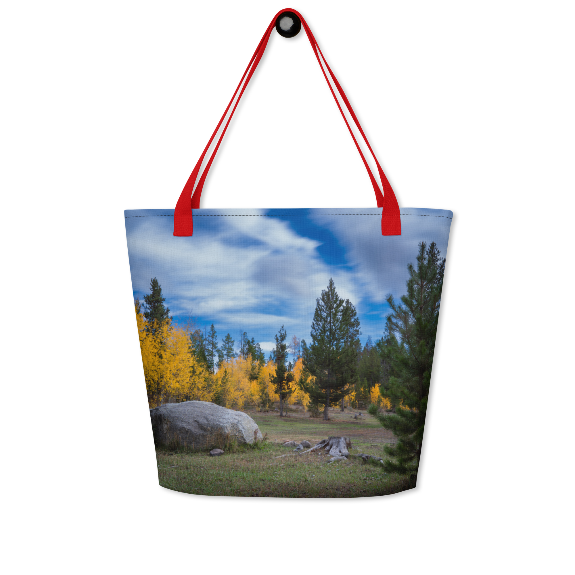 Fall in Wyoming All-Over Print Large Tote Bag