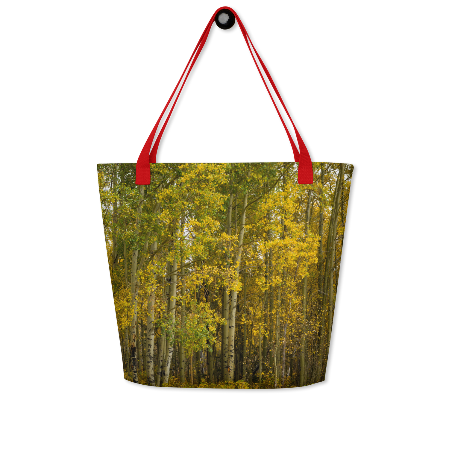 Aspens in the Fall All-Over Print Large Tote Bag