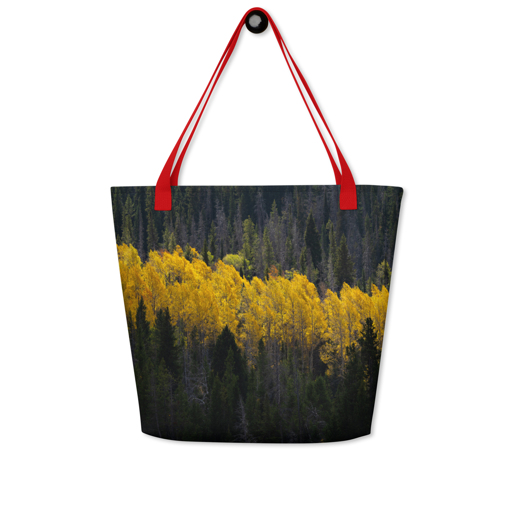 Aspens in the Fall All-Over Print Large Tote Bag