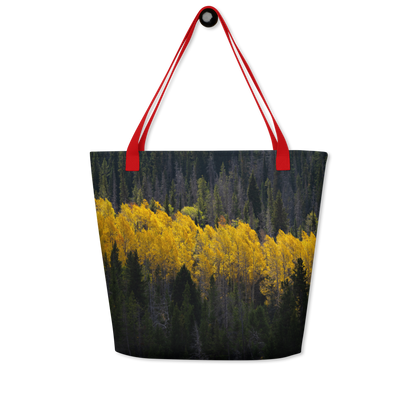 Aspens in the Fall All-Over Print Large Tote Bag