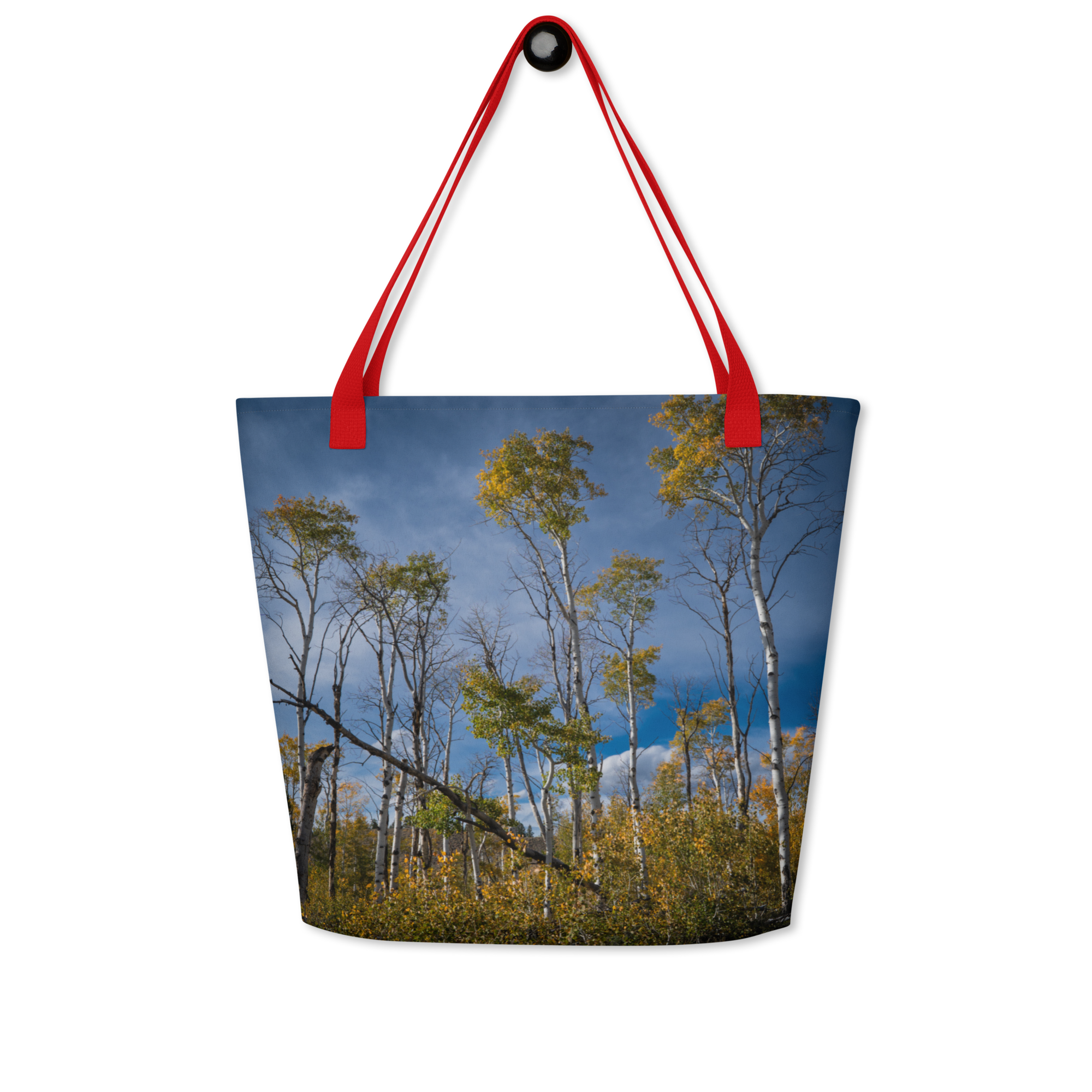 Aspens in the Fall All-Over Print Large Tote Bag