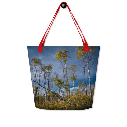 Aspens in the Fall All-Over Print Large Tote Bag