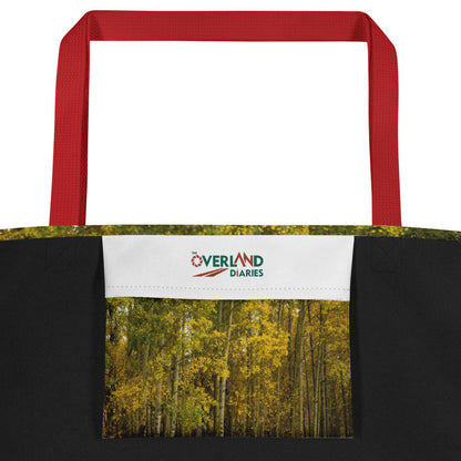 Aspens in the Fall All-Over Print Large Tote Bag