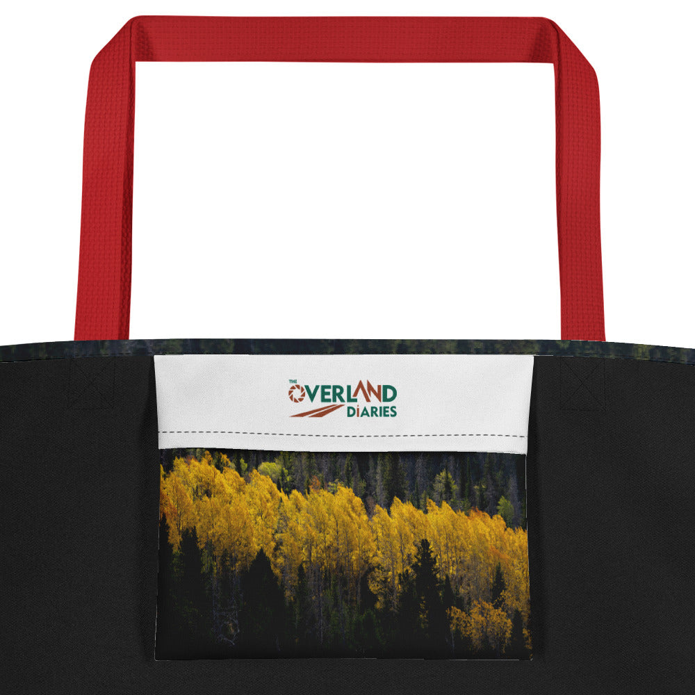 Aspens in the Fall All-Over Print Large Tote Bag