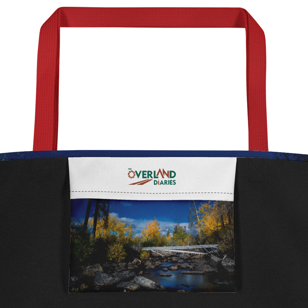 Aspens in the Fall All-Over Print Large Tote Bag