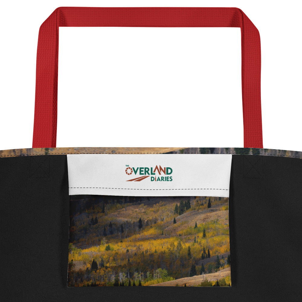 Aspens in the Fall All-Over Print Large Tote Bag