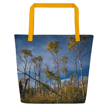 Aspens in the Fall All-Over Print Large Tote Bag