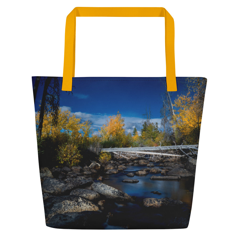 Aspens in the Fall All-Over Print Large Tote Bag