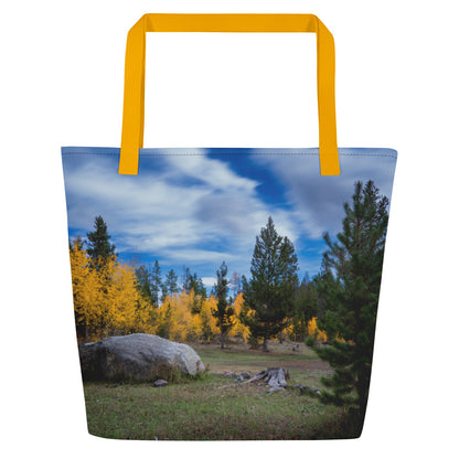 Fall in Wyoming All-Over Print Large Tote Bag