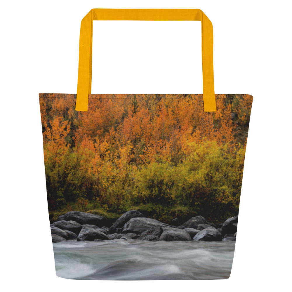 Green River, Wyoming in the Fall All-Over Print Large Tote Bag