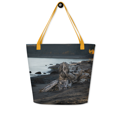 Boulder Lake in the Fall All-Over Print Large Tote Bag