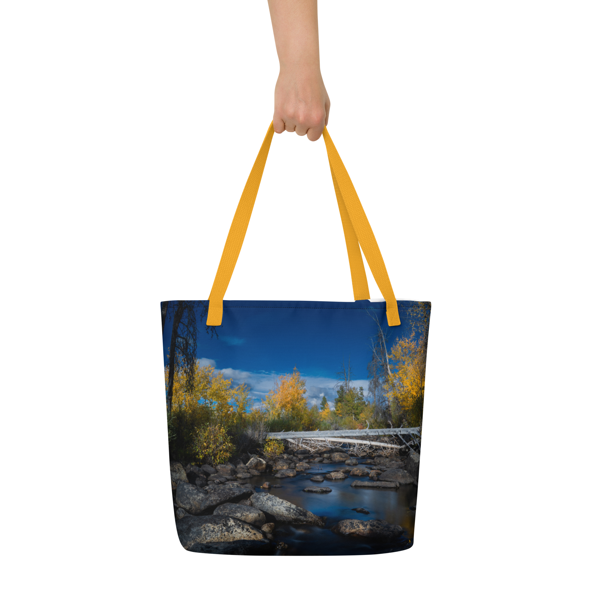 Aspens in the Fall All-Over Print Large Tote Bag