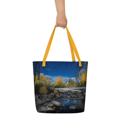 Aspens in the Fall All-Over Print Large Tote Bag