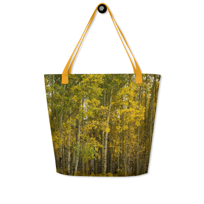 Aspens in the Fall All-Over Print Large Tote Bag