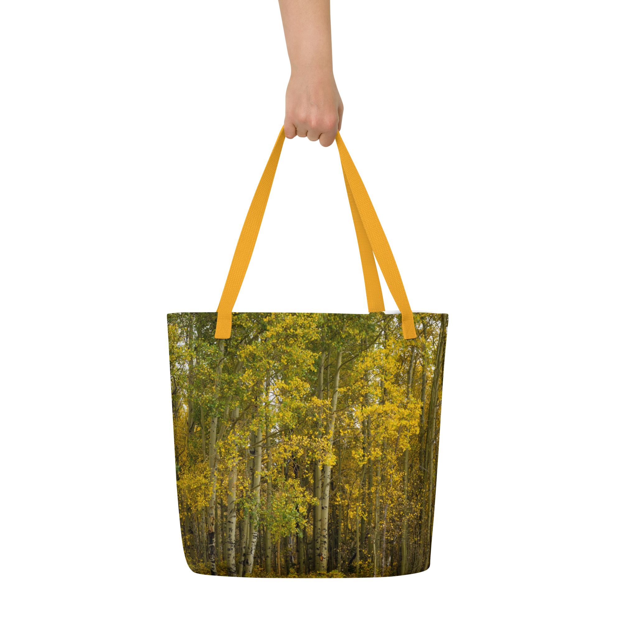 Aspens in the Fall All-Over Print Large Tote Bag