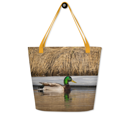 Mallard Duck All-Over Print Large Tote Bag