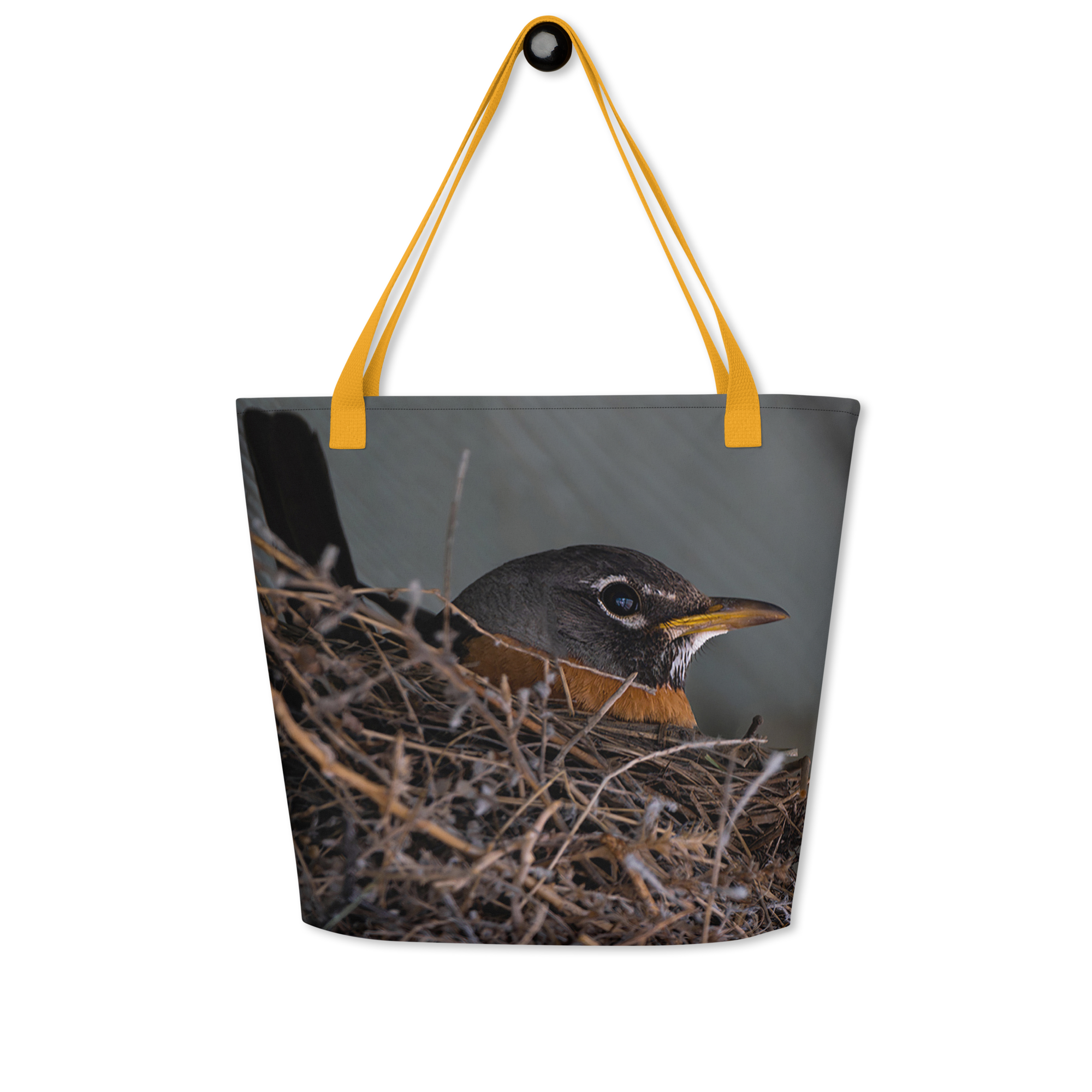 Mama Robin All-Over Print Large Tote Bag