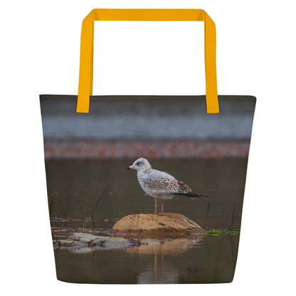 Ring Billed Seagull All-Over Print Large Tote Bag