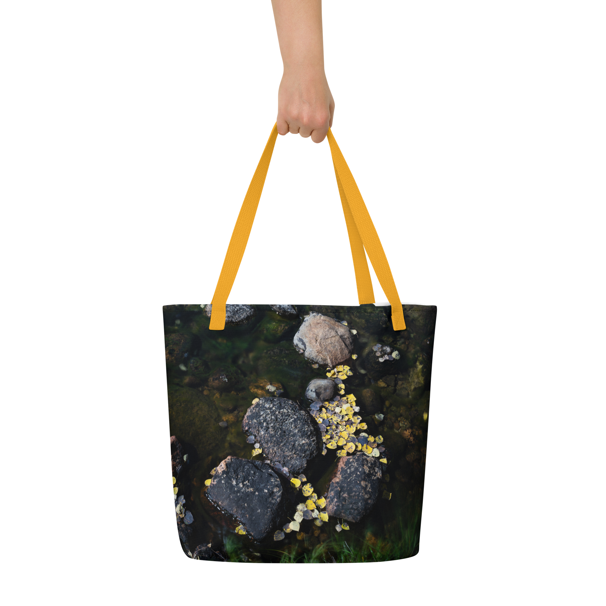 Fall Leaves All-Over Print Large Tote Bag