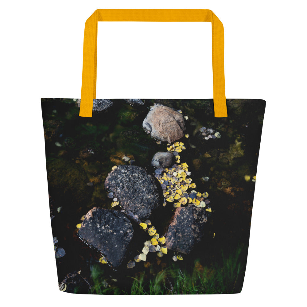 Fall Leaves All-Over Print Large Tote Bag