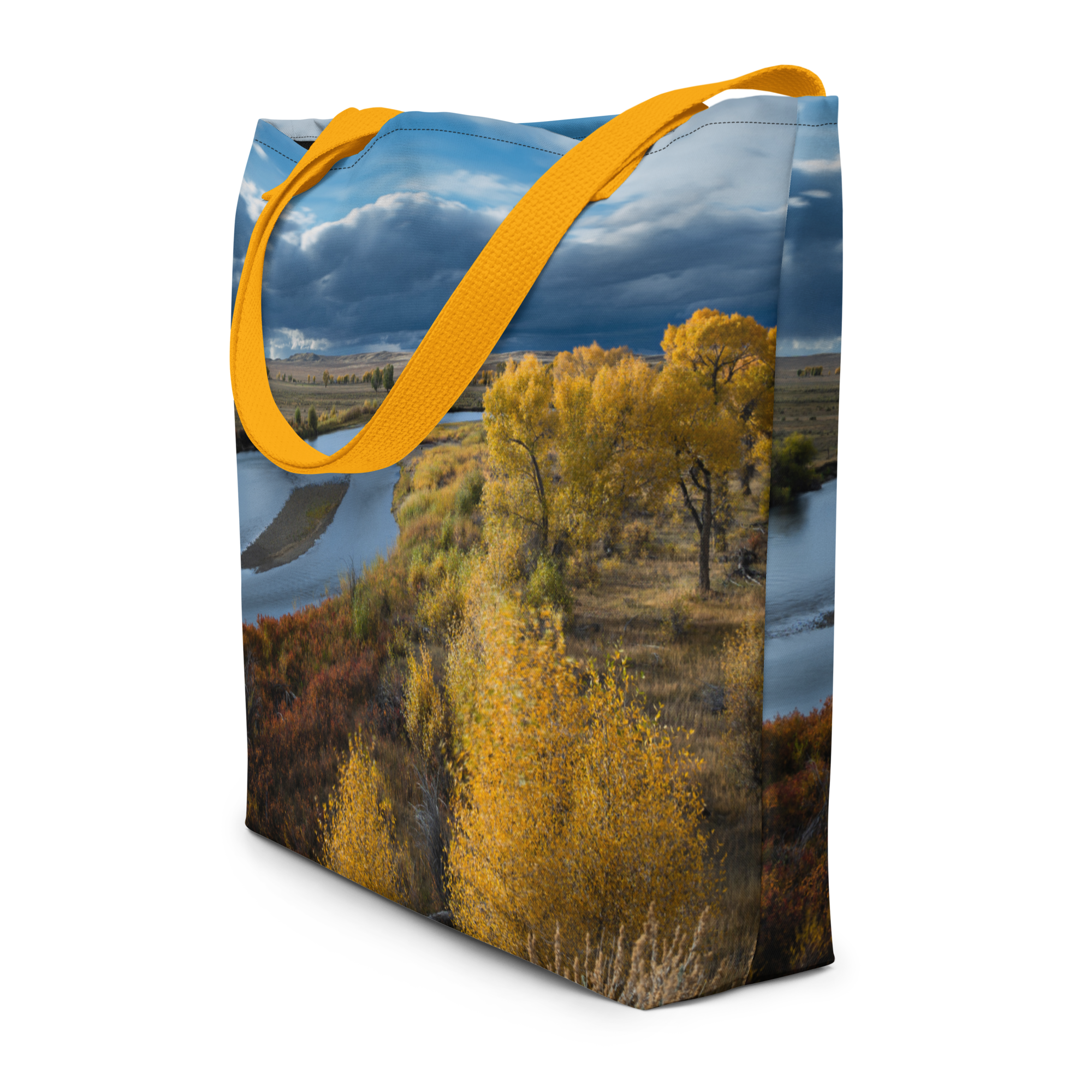 Fall Landscape All-Over Print Large Tote Bag