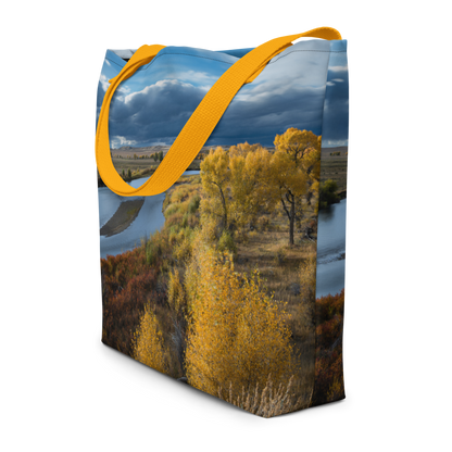 Fall Landscape All-Over Print Large Tote Bag