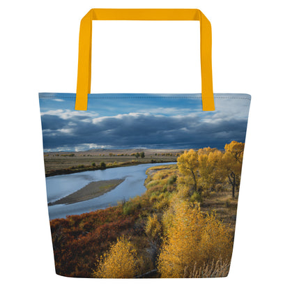 Fall Landscape All-Over Print Large Tote Bag