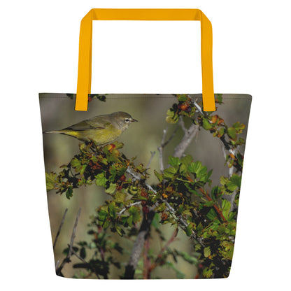 Little Bird All-Over Print Large Tote Bag