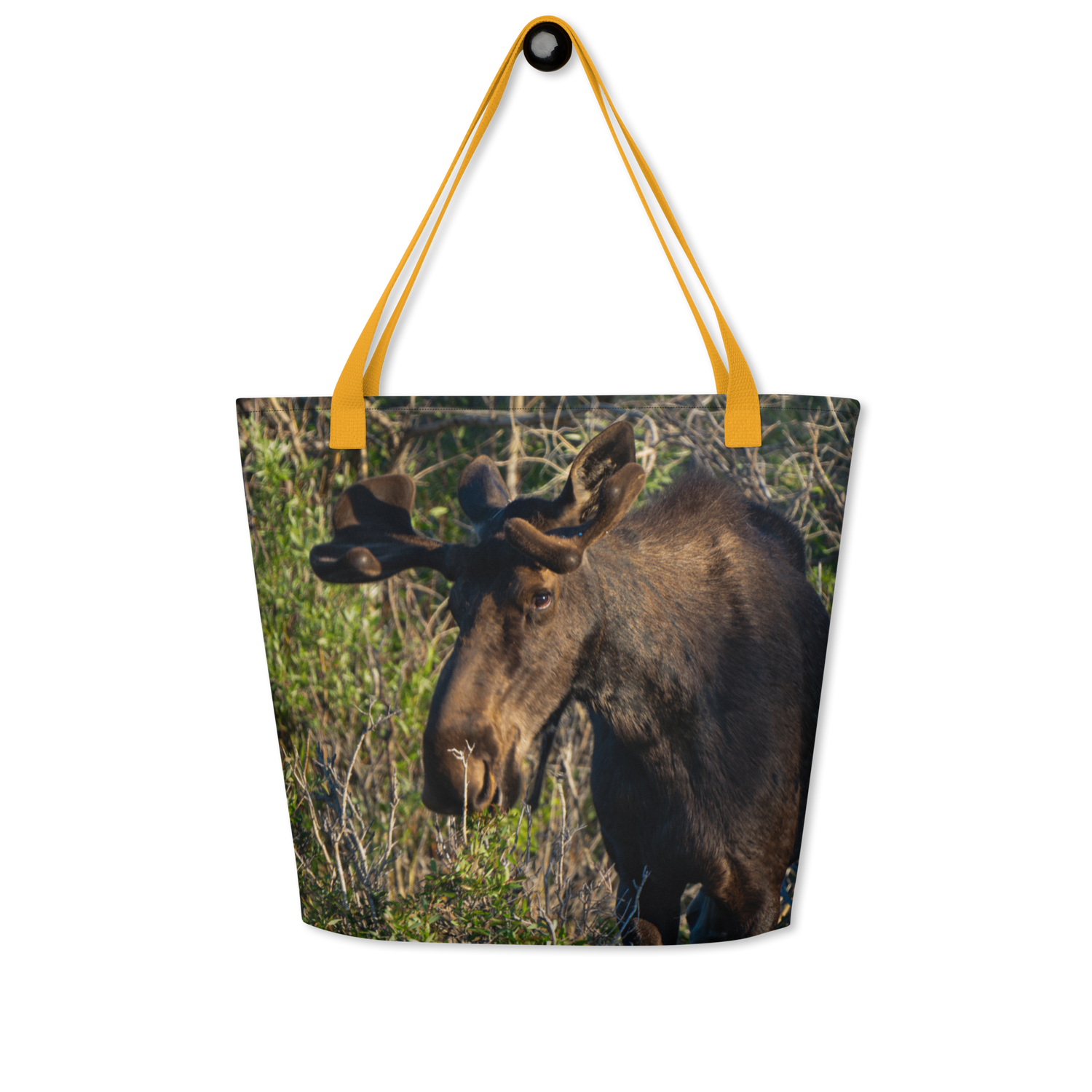 Moose All-Over Print Large Tote Bag