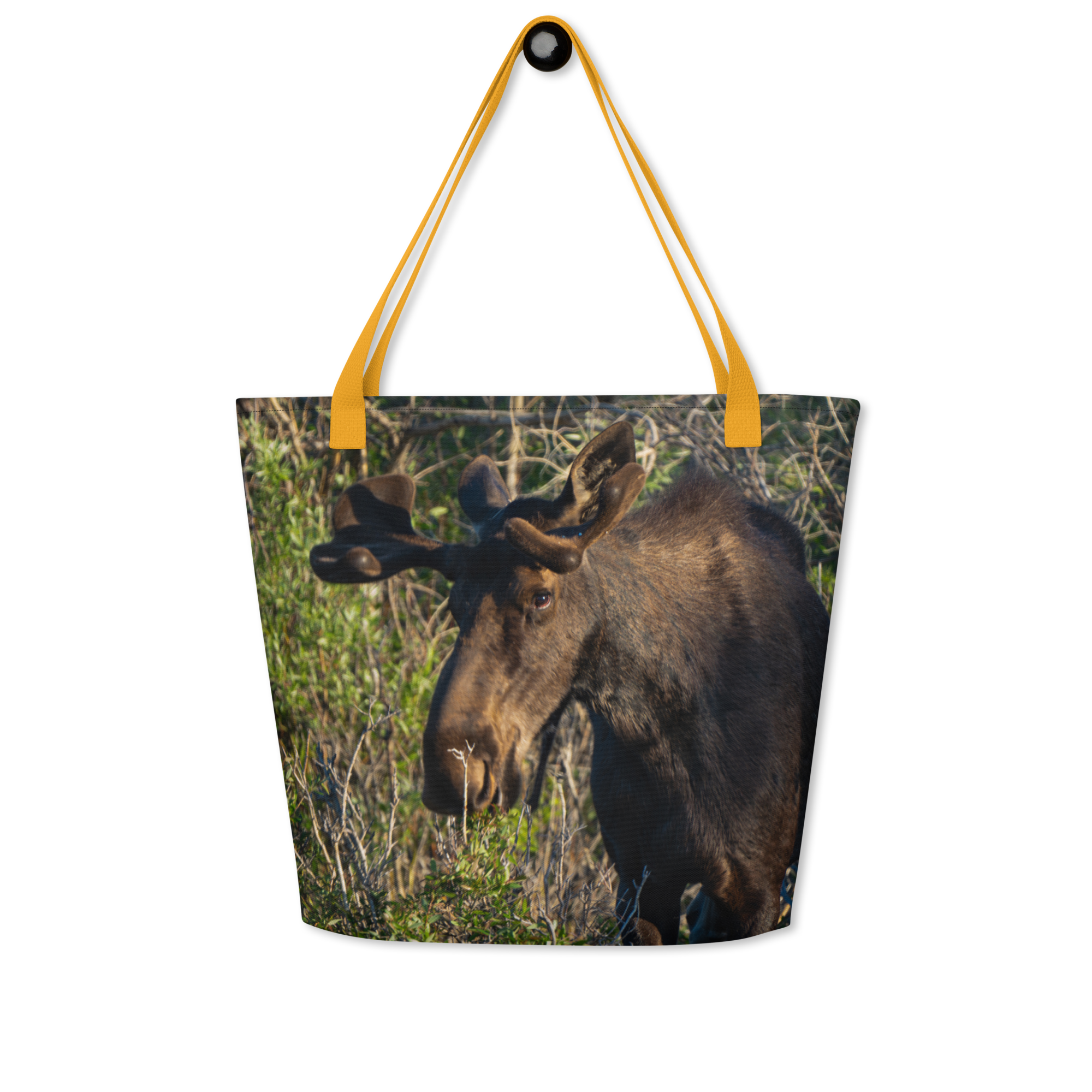 Moose All-Over Print Large Tote Bag