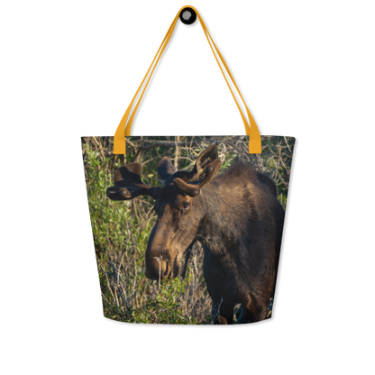 Moose All-Over Print Large Tote Bag