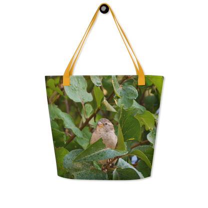 Common Sparrow  Large Tote Bag