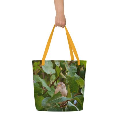 Common Sparrow  Large Tote Bag
