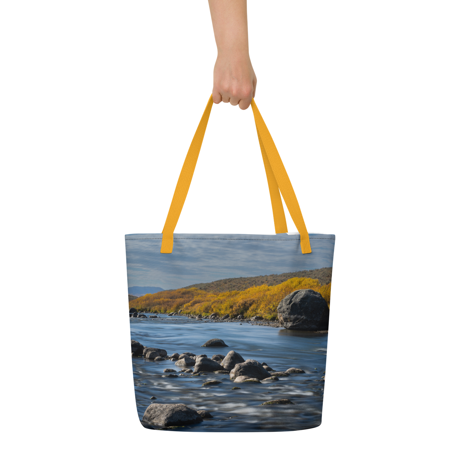 Fall Scenery Large Tote Bag