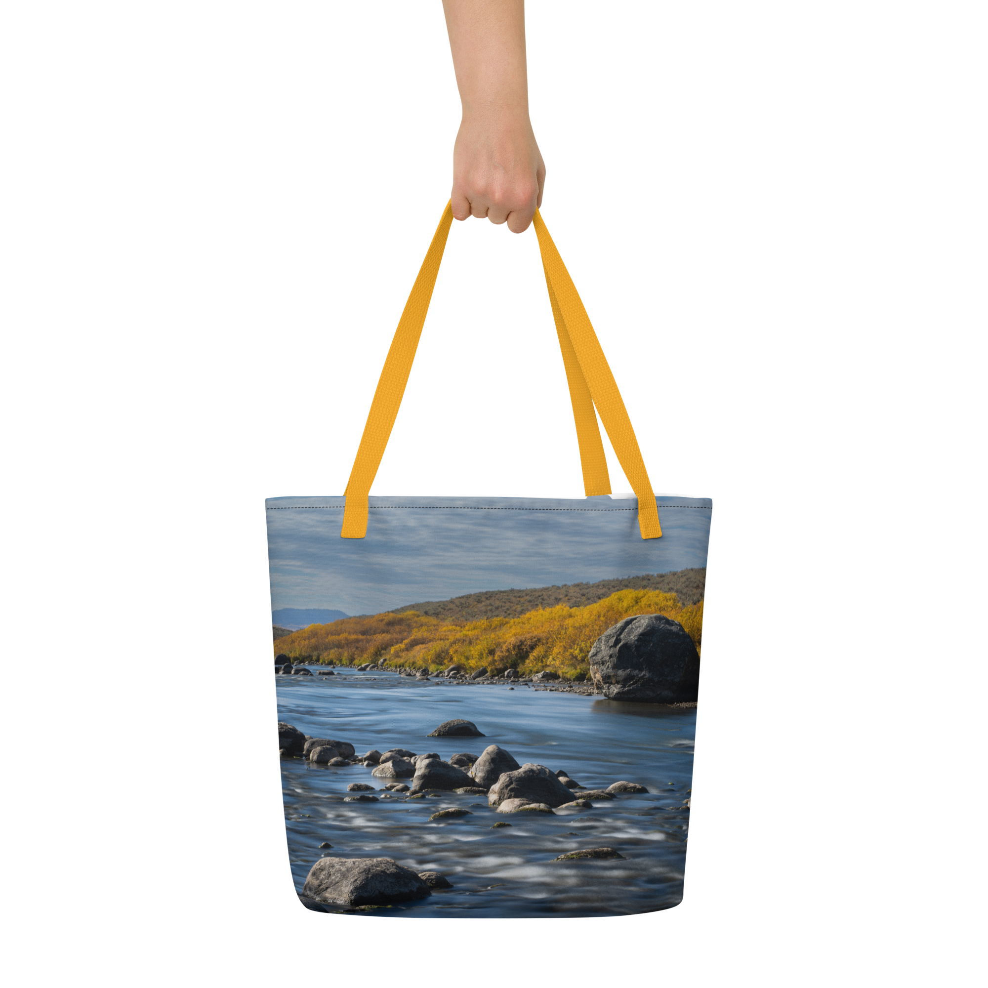 Fall Scenery Large Tote Bag