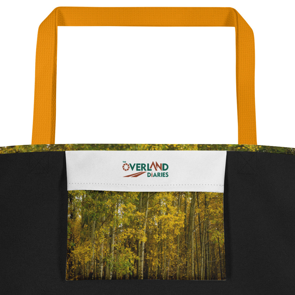 Aspens in the Fall All-Over Print Large Tote Bag