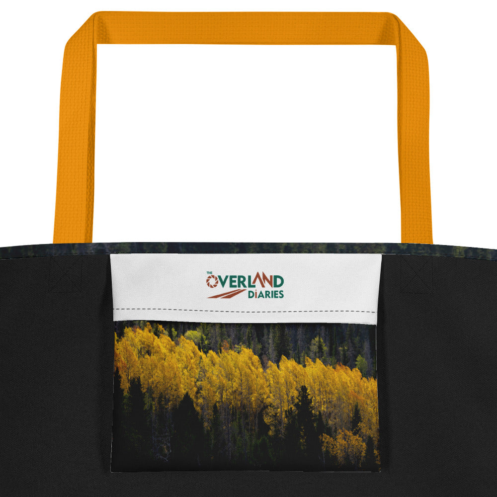 Aspens in the Fall All-Over Print Large Tote Bag