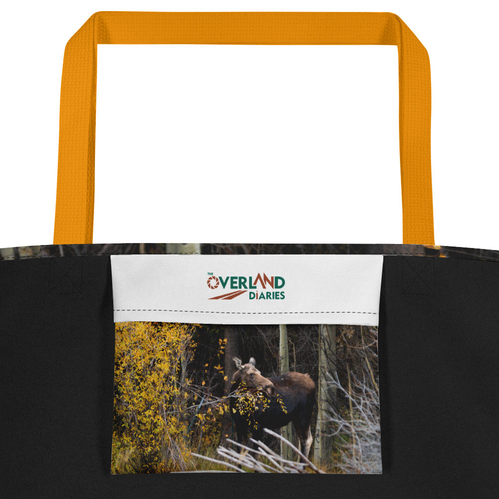 Moose All-Over Print Large Tote Bag