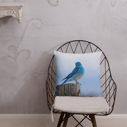 Mountain Bluebird Premium Pillow