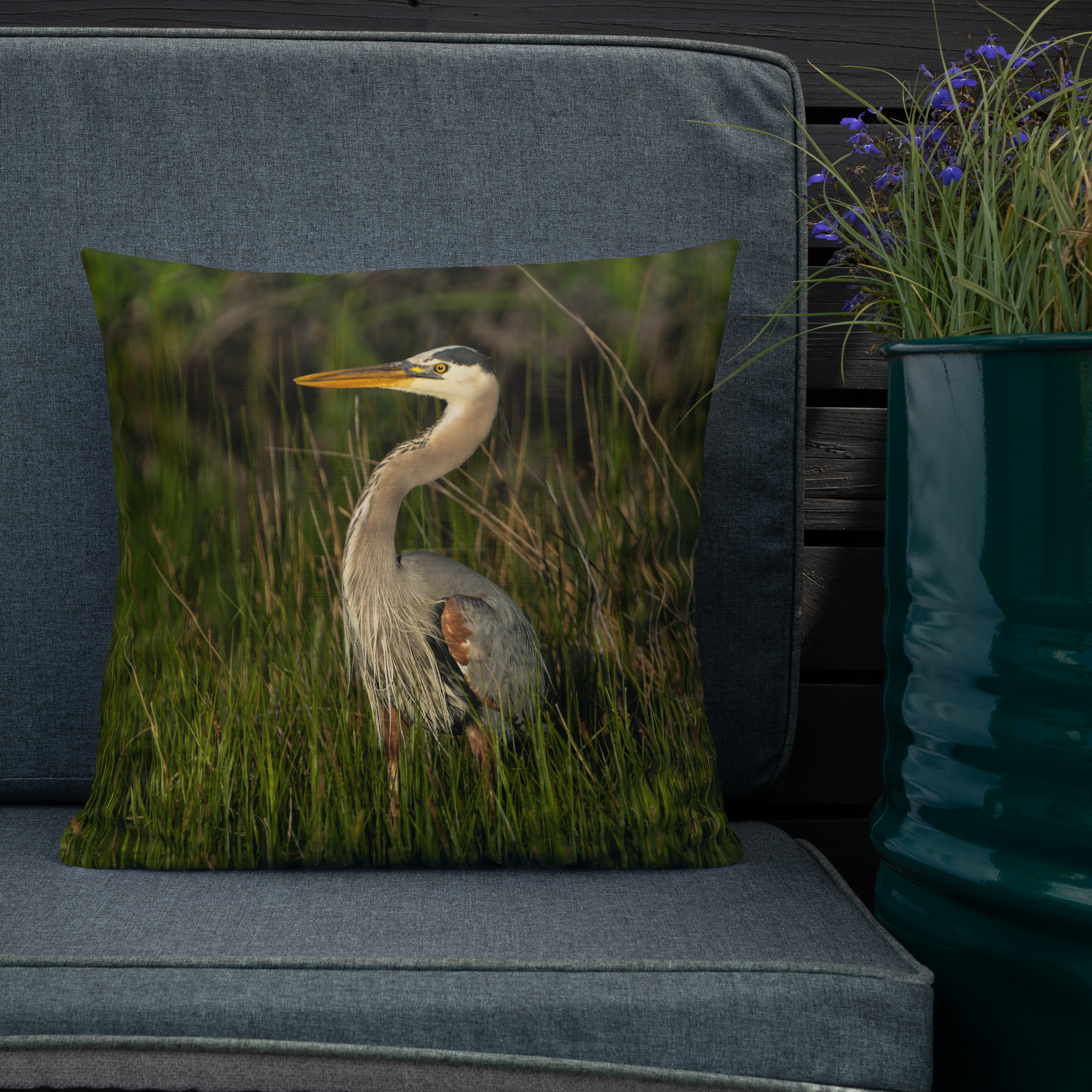 Blue Heron Premium Pillow