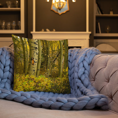 Detail Aspen Trees in the Fall Premium Pillow