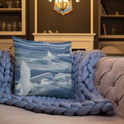 Bring the Peace and Power of Wyoming’s Frozen Lakes Into Your Home with Our Winter Pillow Collection