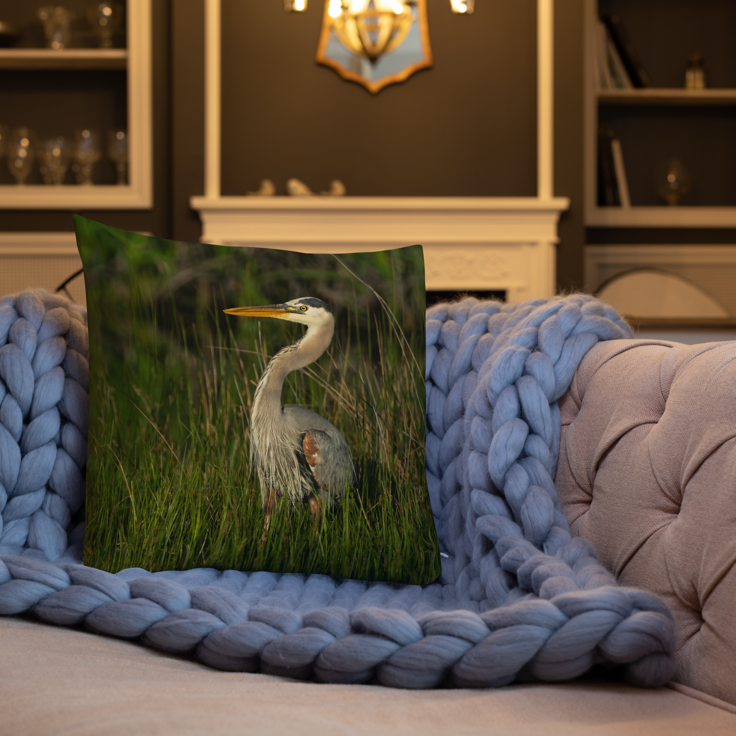 Blue Heron Premium Pillow