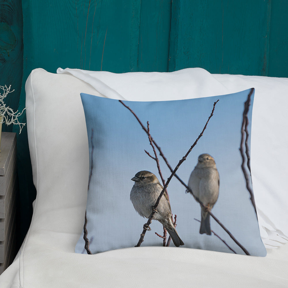 Birding in my Yard Premium Pillow