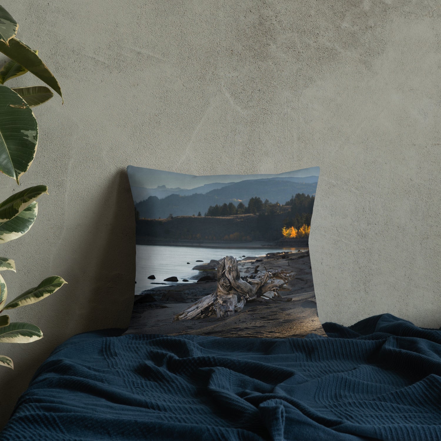 Boulder Lake, Wyoming in the Fall Premium Pillow