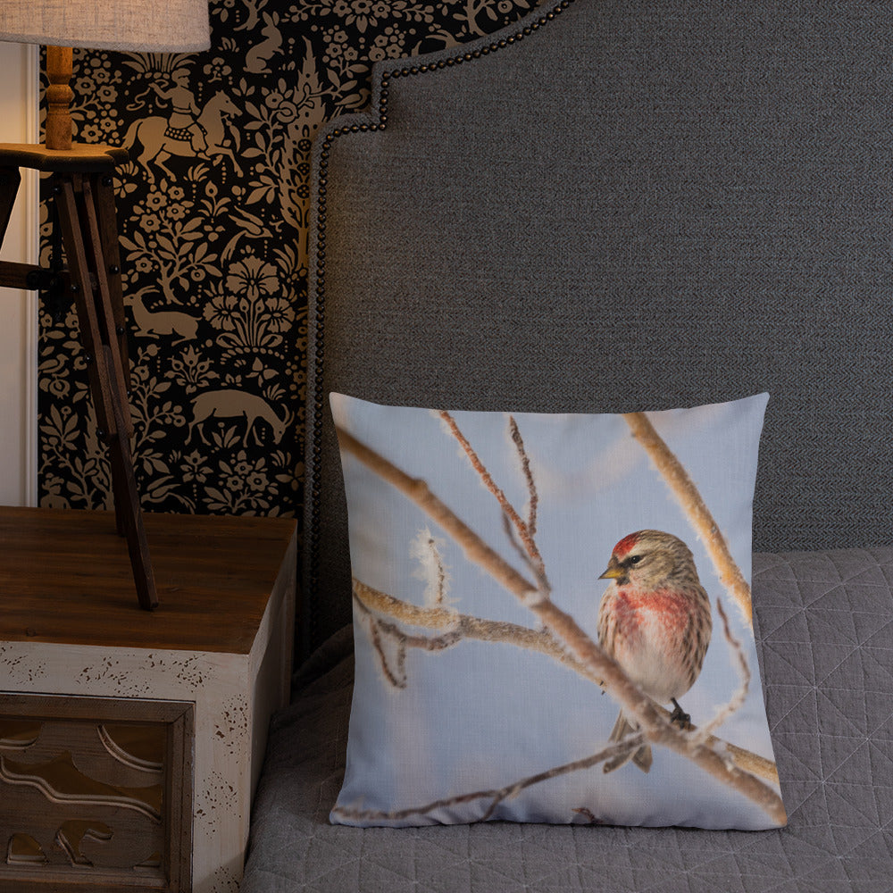 Common Redpoll Premium Pillow