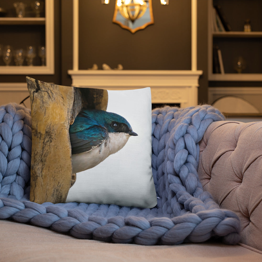 Tree Swallow Premium Pillow