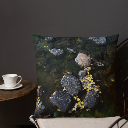 Fall Leafs Landscape  Premium Pillow